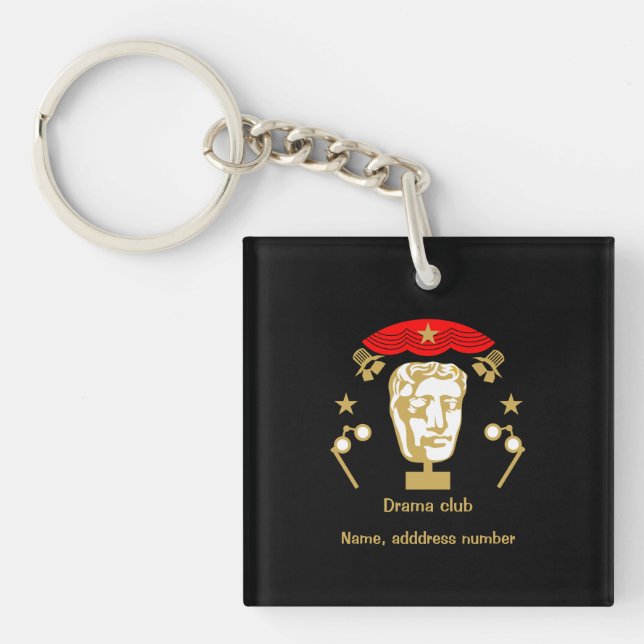 Acting Theatre Drama Club Key Ring (Front)