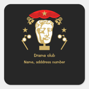 Acting Theatre Drama Club Square Sticker