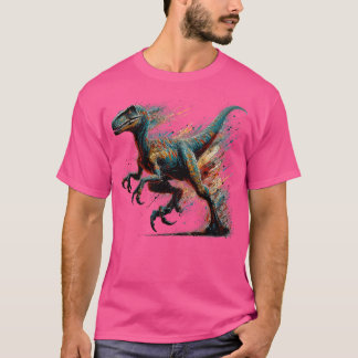 Action Art Velociraptor TShirt