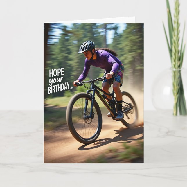 Action Bike Birthday Card (Front)