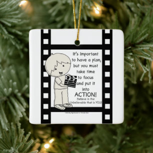 Action Ceramic Ornament