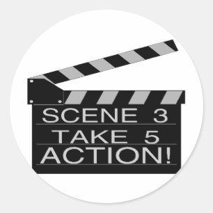 Action Classic Round Sticker