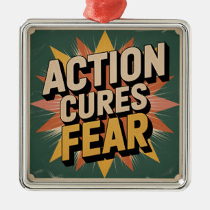 Action Cures Fear Metal Tree Decoration