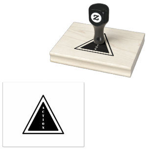 ACTION Custom Text Red Ink Office School College Rubber Stamp