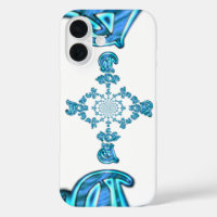 Action Cyan Teal Abstract Graffiti Art Print