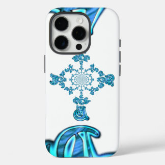 Action Cyan Teal Abstract Graffiti Art Print iPhone 16 Pro Case