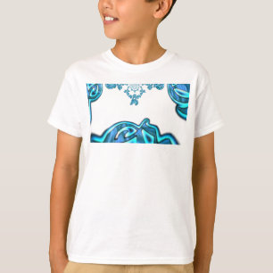 Action Cyan Teal Abstract Graffiti Art Print T-Shirt