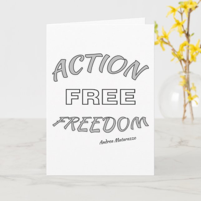 Action Free Freedom Card (Yellow Flower)