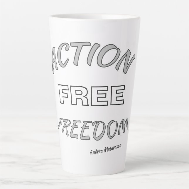 Action Free Freedom Latte Mug (Front)