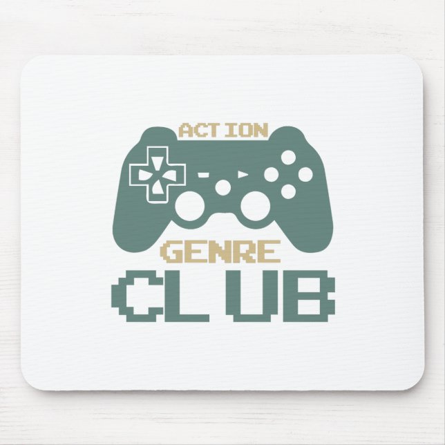 Action Genre Club-Gaming-Gamer-Game-Funny Mouse Mat (Front)