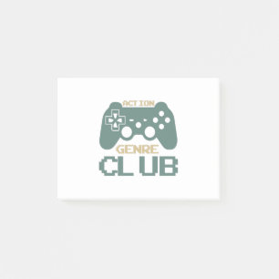 Action Genre Club-Gaming-Gamer-Game-Funny Post-it Notes