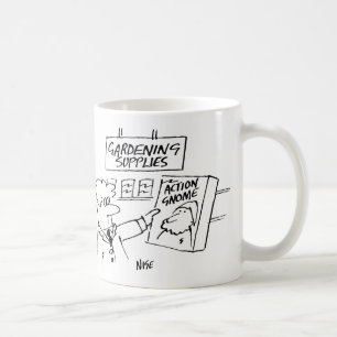 Action Gnome in the Garden Centre Coffee Mug