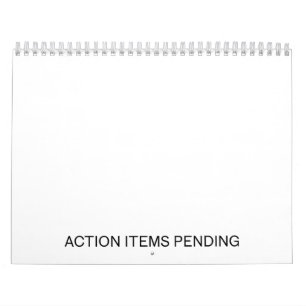 Action Items Pending   Minimalist Yearly Wall  Calendar