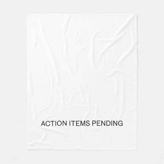 Action Items Pending | Soft Studio Fleece Blanket (Front)