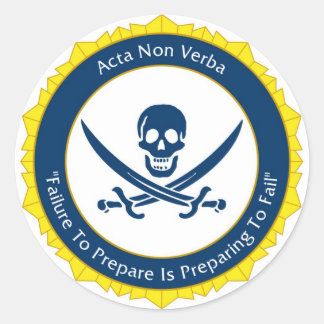 Action Not Words - Latin- Acta Non Verba Classic Round Sticker