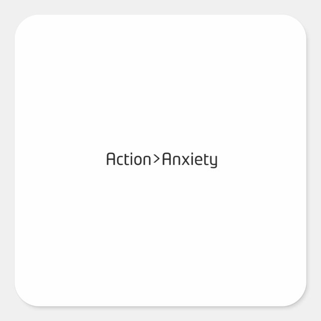 Action Over Anxiety Bold Minimalist Sticker (Front)