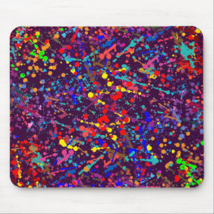 Action Painting Splatter Art Mouse Mat