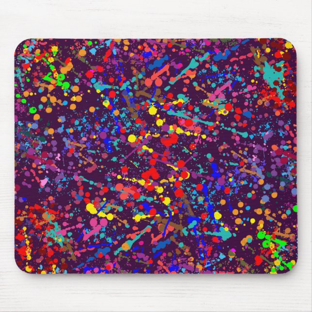 Action Painting Splatter Art Mouse Mat (Front)