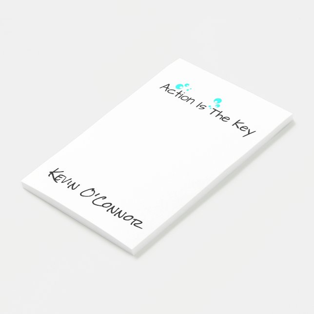 "Action" Personalised Note Pads -Positive Quotes (Angled)