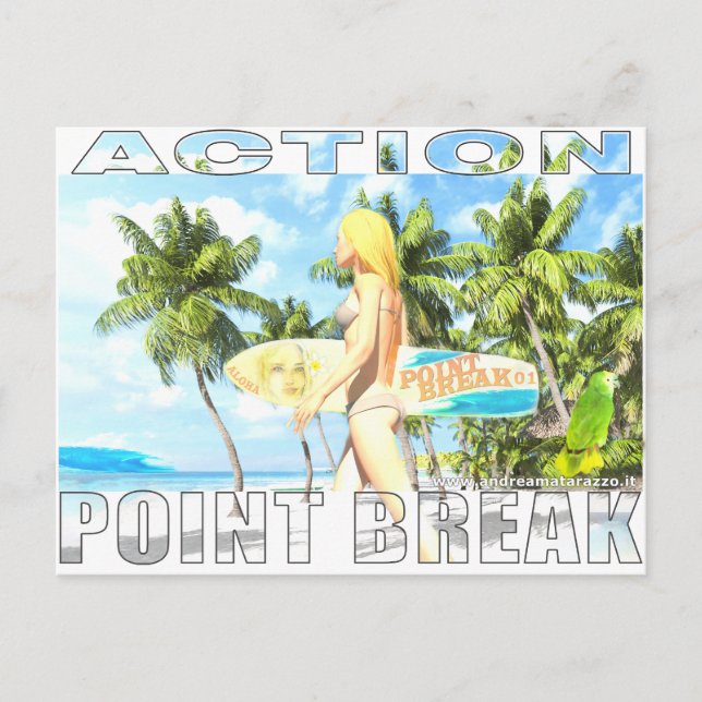 Action - Point Break 01   Postcard (Front)