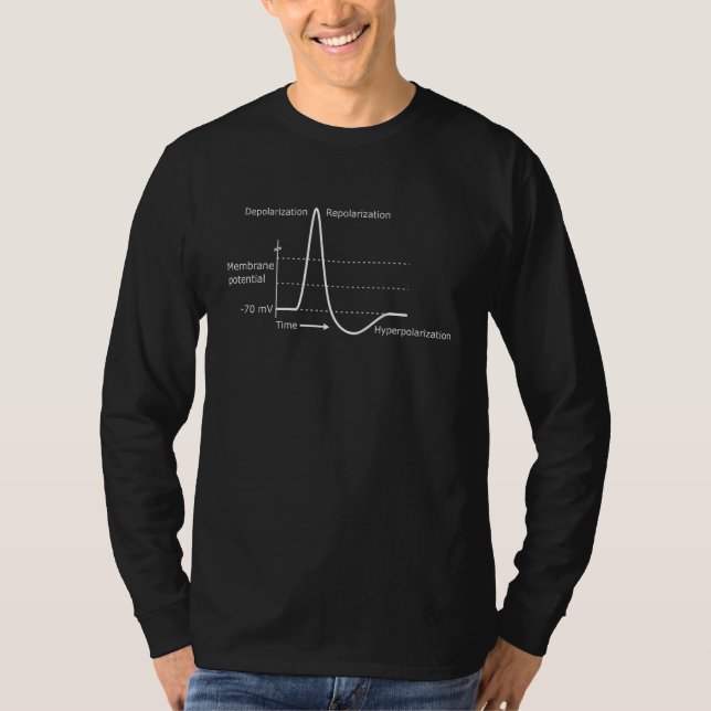 Action Potential - Neuroscience, Neurotransmitter, T-Shirt (Front)