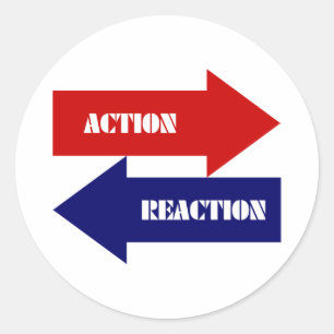 Action-Reaction Classic Round Sticker