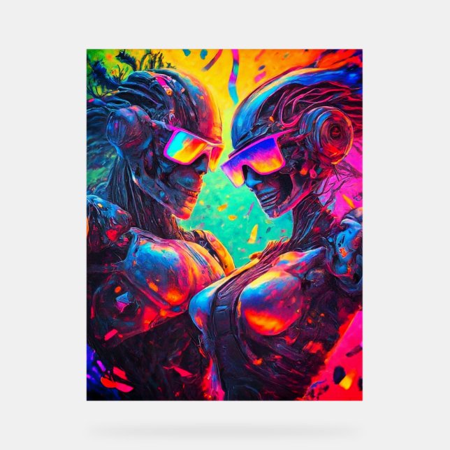 Action Robo: Full Throttle Fun Acrylic Sign (Front)