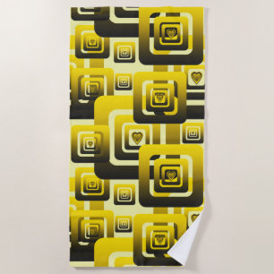 Activate My Heart Pattern Beach Towel