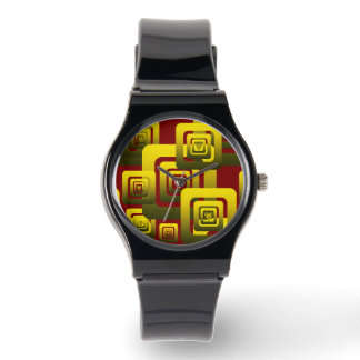 Activate My Heart Pattern Golden Watch