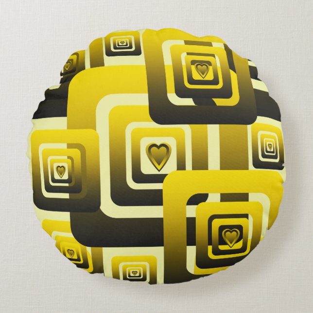 Activate My Heart Pattern Round Cushion (Front)