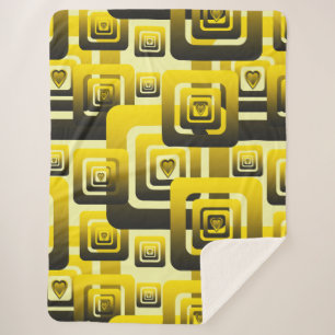 Activate My Heart Pattern Sherpa Blanket