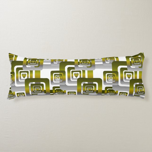 Activate My Heart Pattern Silver Body Cushion (Front)