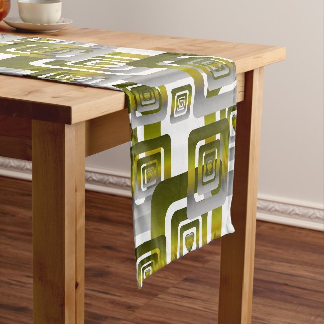 Activate My Heart Pattern Silver Short Table Runner (In Situ)