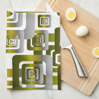 Activate My Heart Pattern Silver Tea Towel