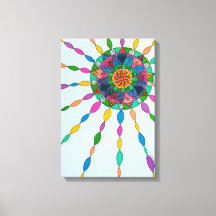 Activating Joy Healing Mandala Canvas Art Print