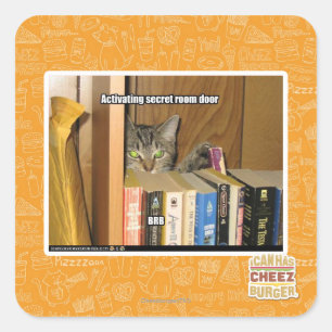 Activating Secret Room Door Square Sticker