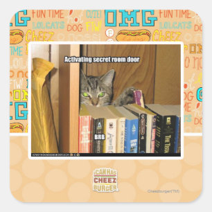 Activating Secret Room Door Square Sticker