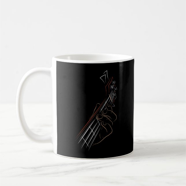 Active Bass Guitar Rock Music Graphic Guitar Playe Coffee Mug (Left)