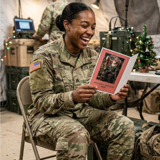 Active Duty Funny Personalised Holiday Card