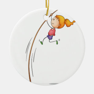 Active kid ceramic tree decoration