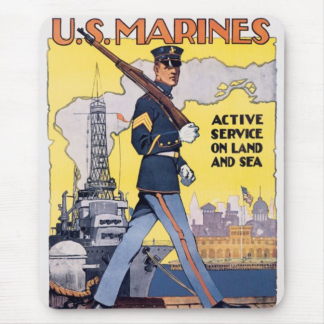 Active Service on Land and Sea Mouse Mat (Front)