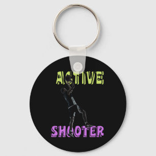 Active Shooter Basketball 3 Key Ring