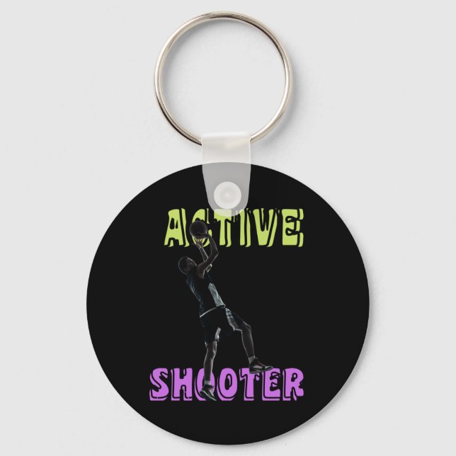 Active Shooter Basketball 3  Key Ring (Front)