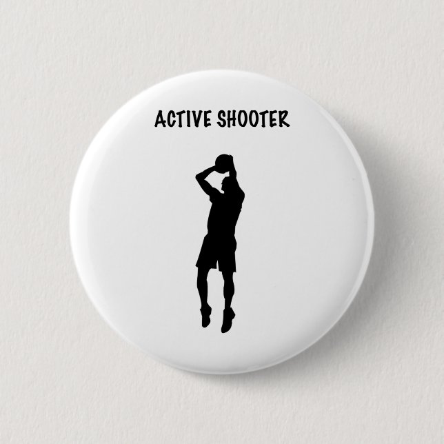 Active Shooter Basketball 6  Cm Round Badge (Front)