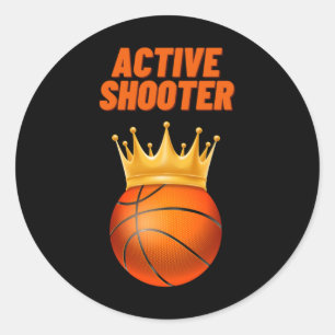 Active Shooter Basketball 7 Classic Round Sticker