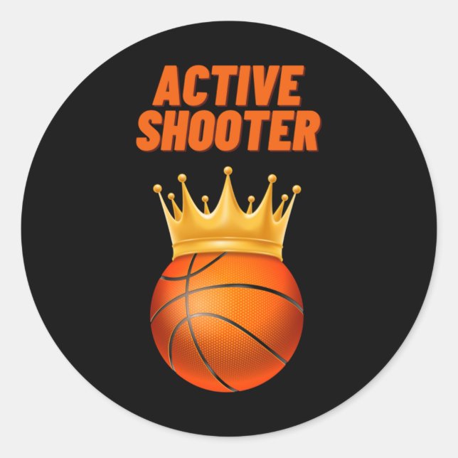Active Shooter Basketball 7  Classic Round Sticker (Front)