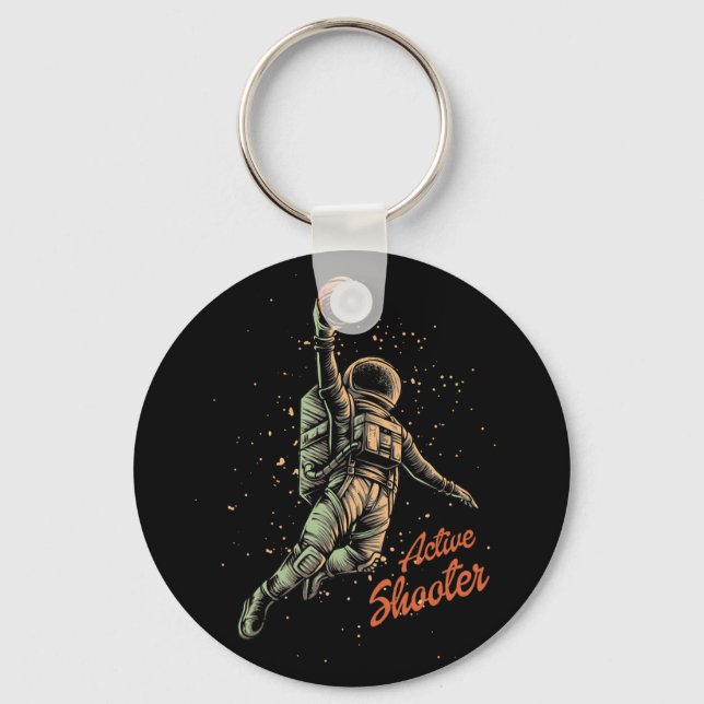 Active shooter Basketball Lovers  Key Ring (Front)