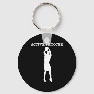 Active Shooter Bysketbyll Lovers Key Ring