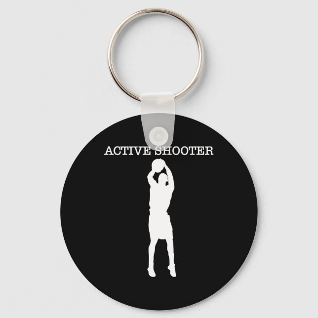 Active Shooter Bysketbyll Lovers  Key Ring (Front)