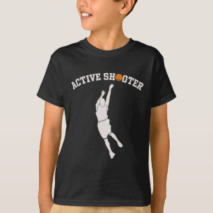 Active Shooter Bysketbyll Lovers Men Women 4 T-Shirt